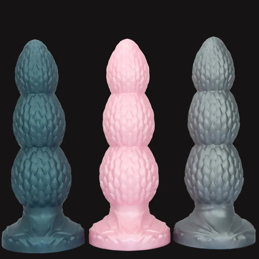 Dragon Egg Textured Butt Plug Ass Dildo - DOG KNOT LUXE