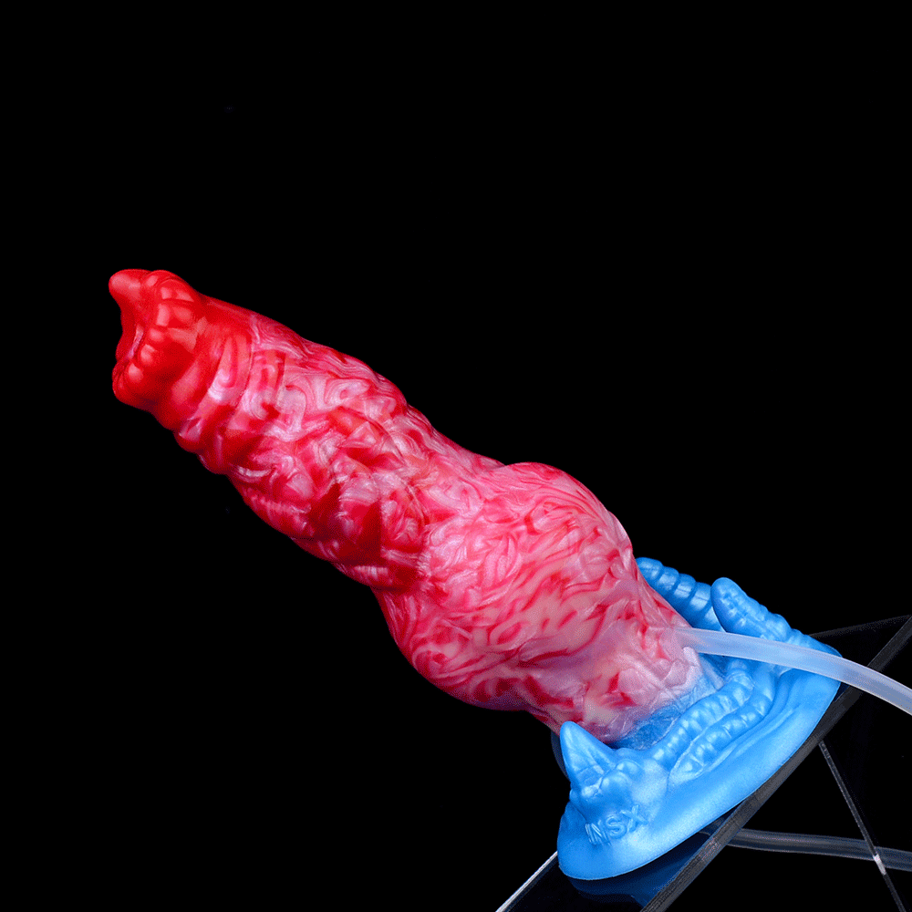 18cm Opblaasbare Honden Knot Squirting Dildo