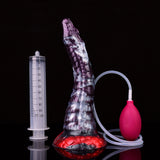 Afbeelding in Gallery-weergave laden, Donkerpaarse draak spuitende fantasie dildo