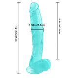 Afbeelding in Gallery-weergave laden, 10 inch kromme mond groene dildo