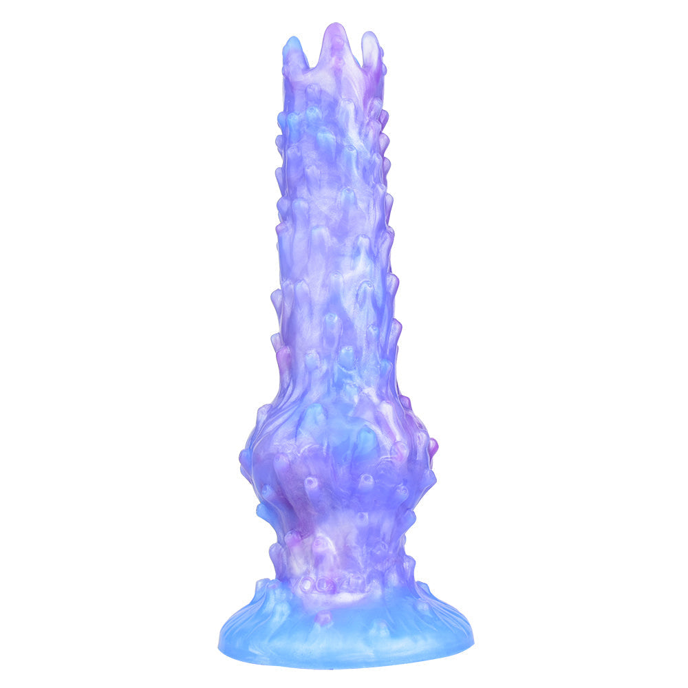 Blauwe Alien Ovipositor Dildo met Stekelige Knot