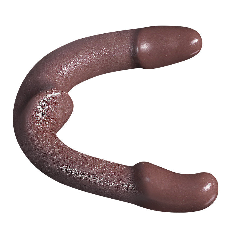 33.5cm Bruine Gladde Zachte Strapless Dildo