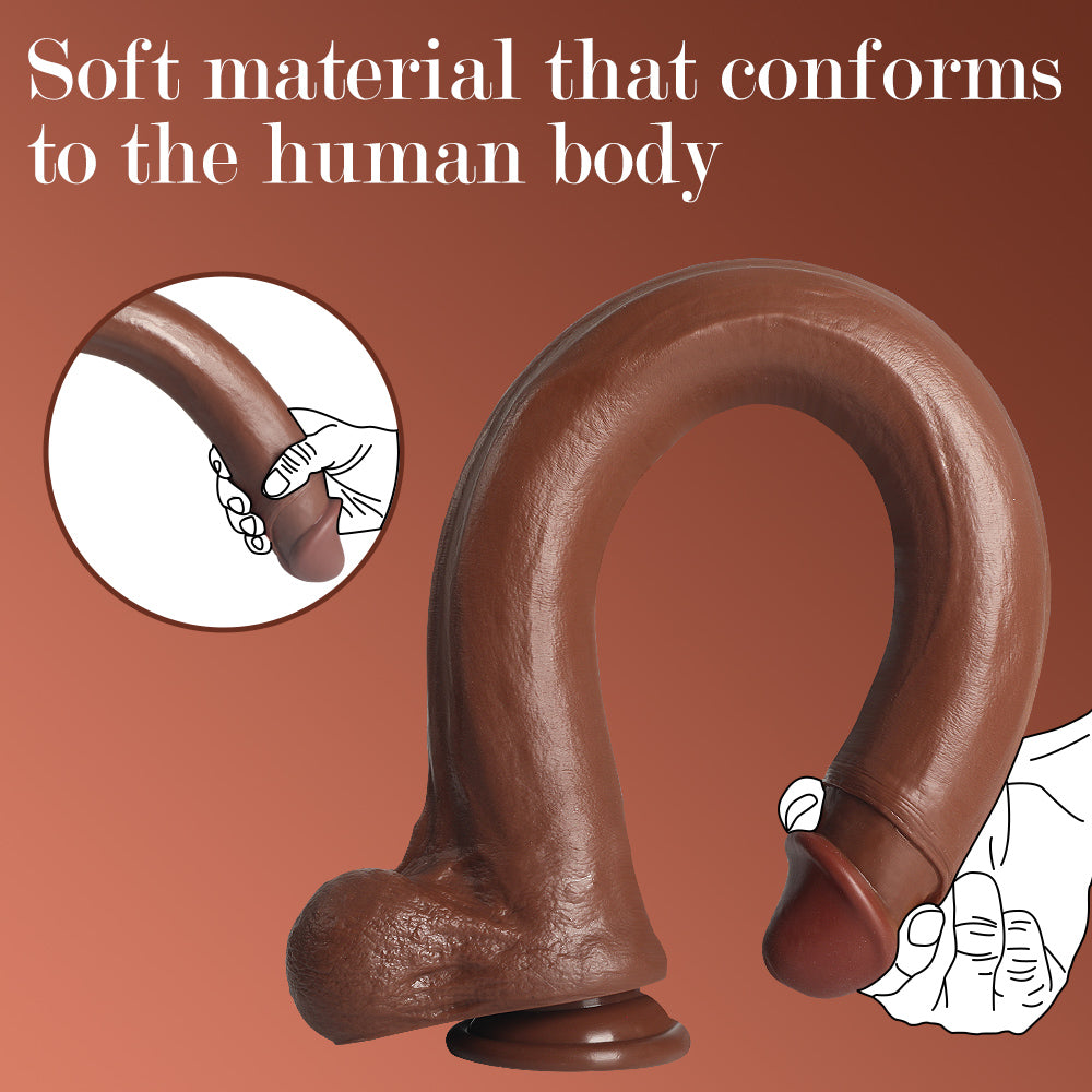 Bruine Massive Dildo 57 cm Extra Lang