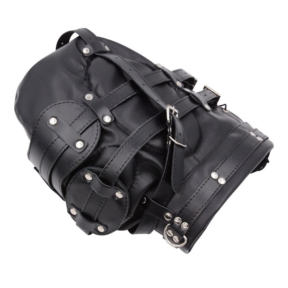 Leather BDSM Bondage Dildo Gag Mask