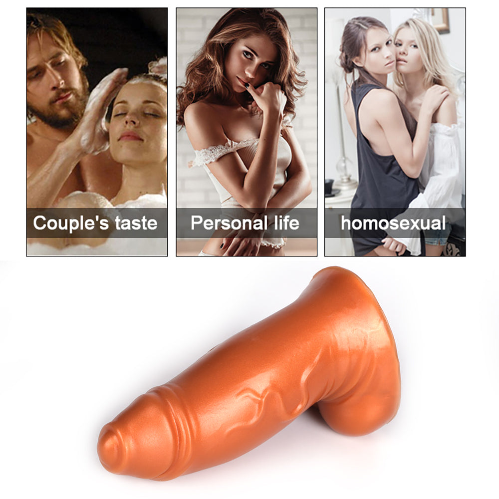 14cm Small Bruin Voorhuid Dikke Dildo