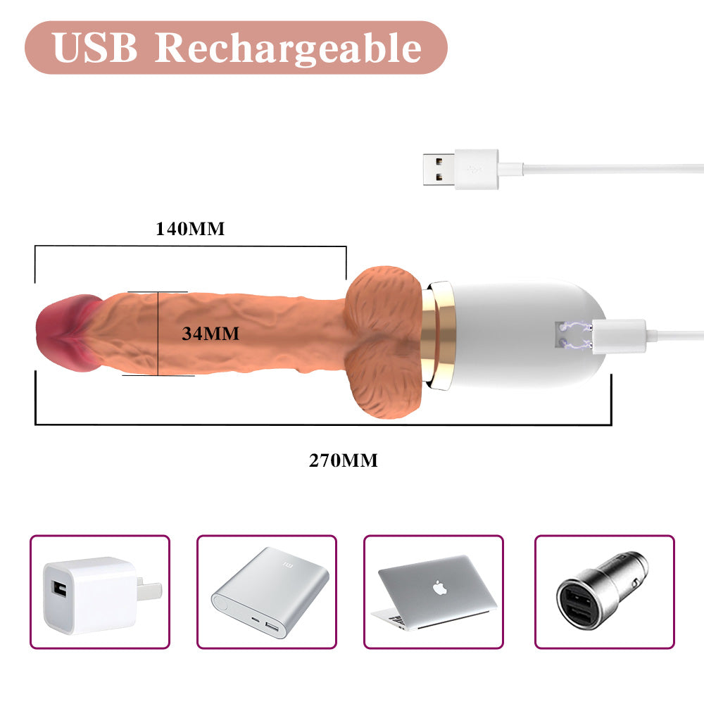 Kleine Seksmachine met 12 cm Dildo Opzetstuk