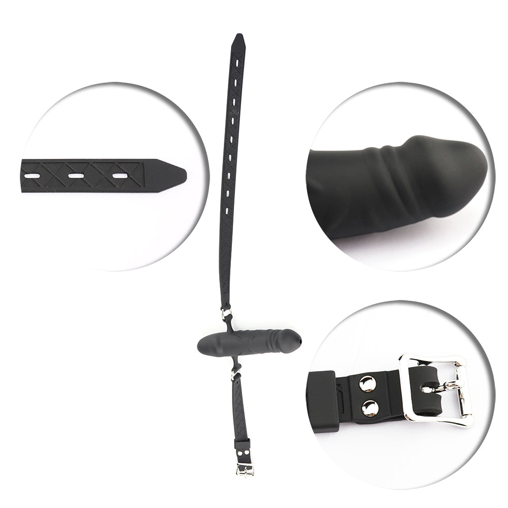 Zwarte Dubbele BDSM DildoGag
