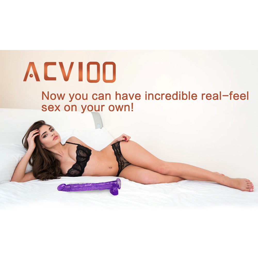 Paarse Extra Lange Jelly Dildo 42 cm