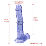 Afbeelding in Gallery-weergave laden, Rubberen Dildo 10 inch blauw