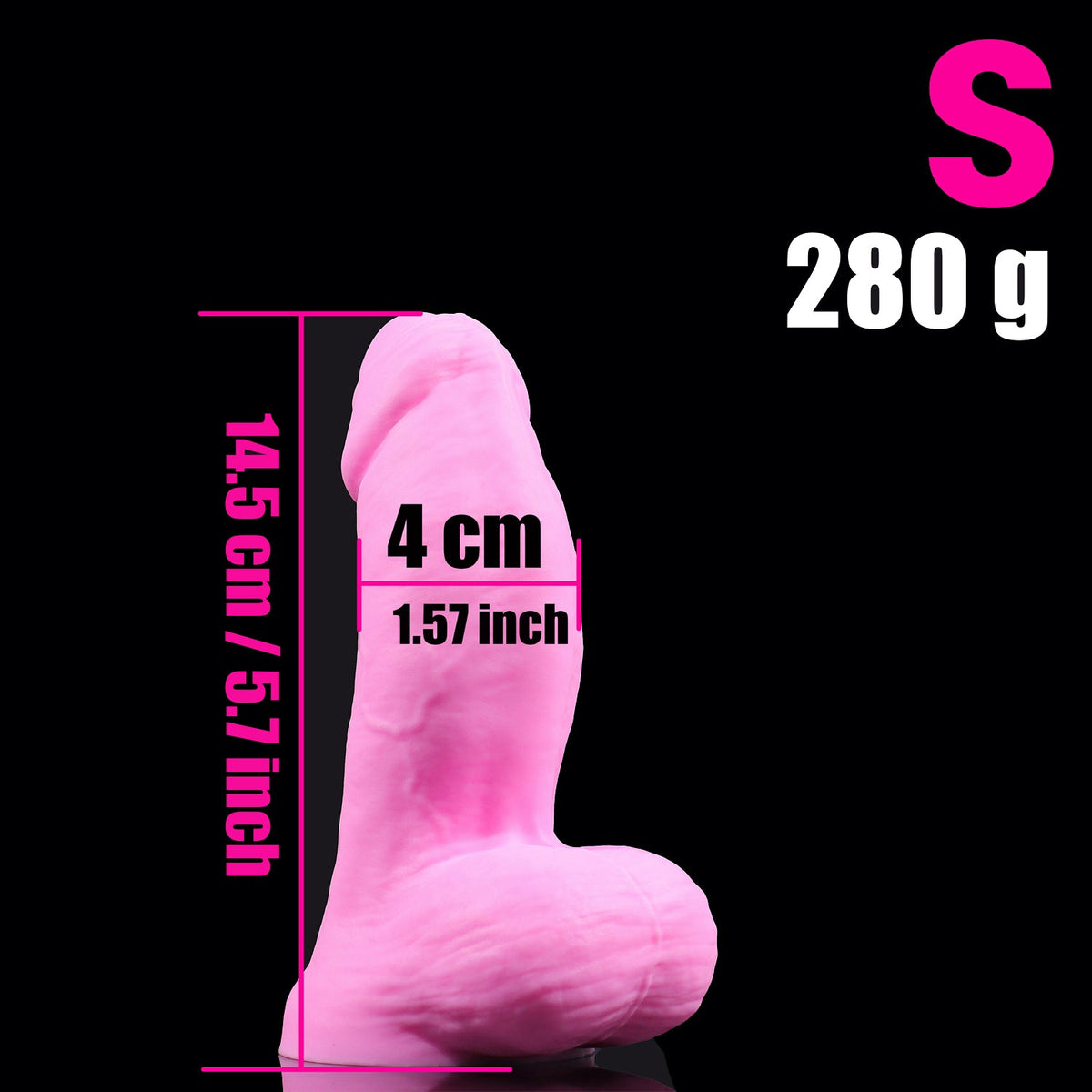 Roze Grote Realistische Voorhuid Dikke Dildo