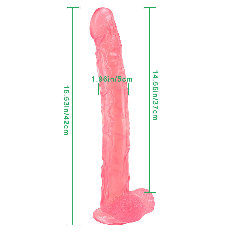 42cm Roze Long Jelly Anaal Dildo