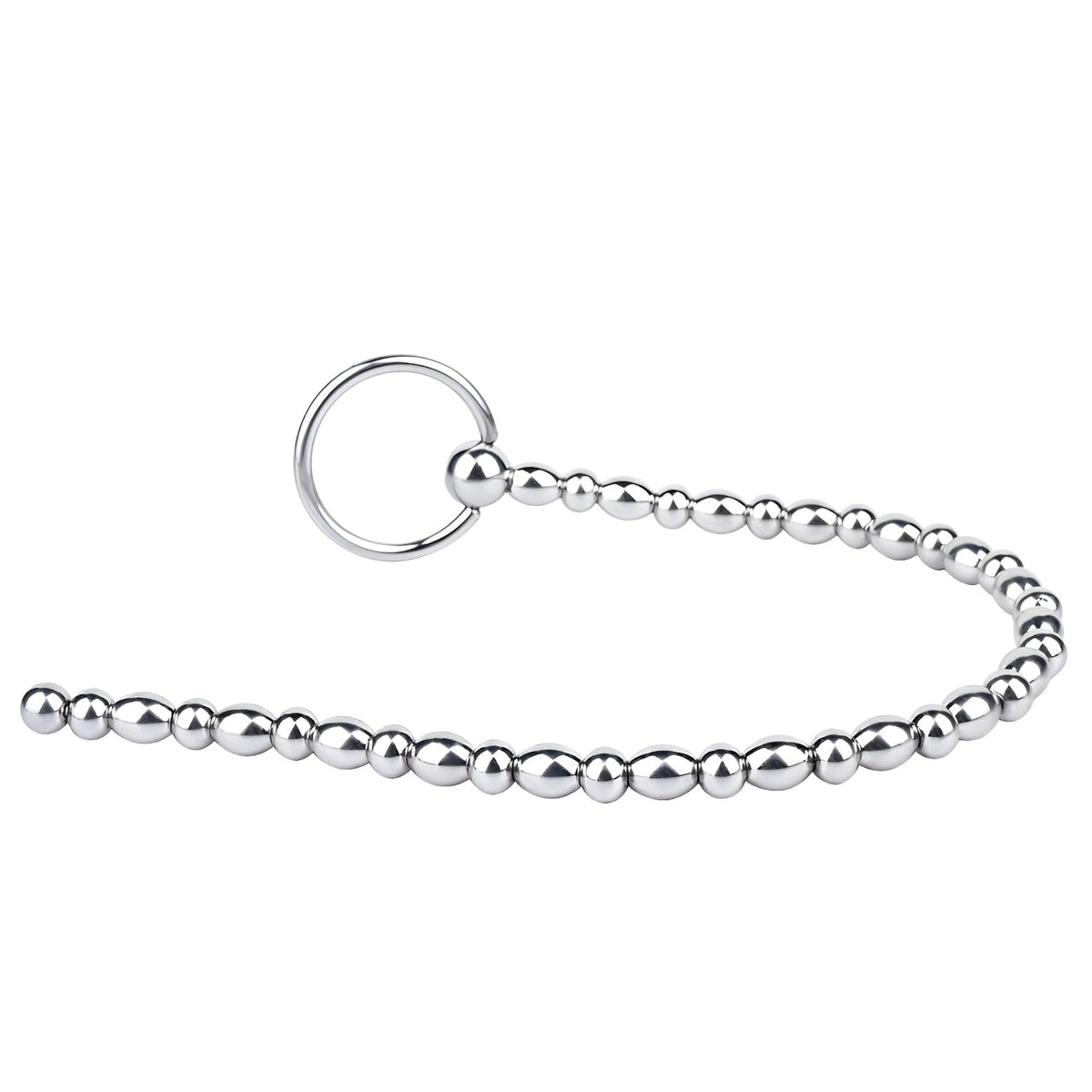Metalen Penis Plug Kralenketting Met Trekring