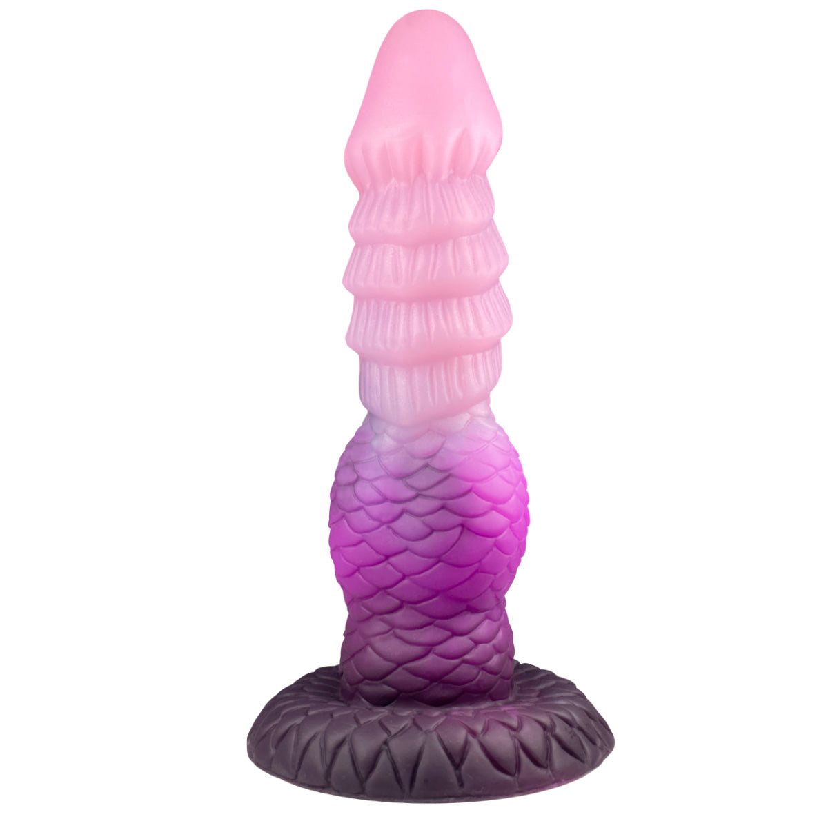 Roze Mermaid Scale Inflatable Dildo Met Zuignap