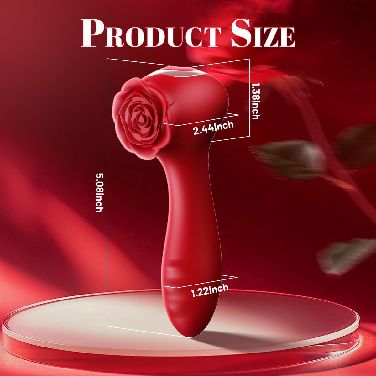 Rode Roos Clitoris Wand Vibrator voor Vrouwen