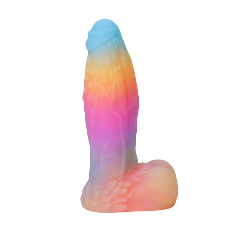 Regenboog Dildo Glow In The Dark Big Fantasy Cock