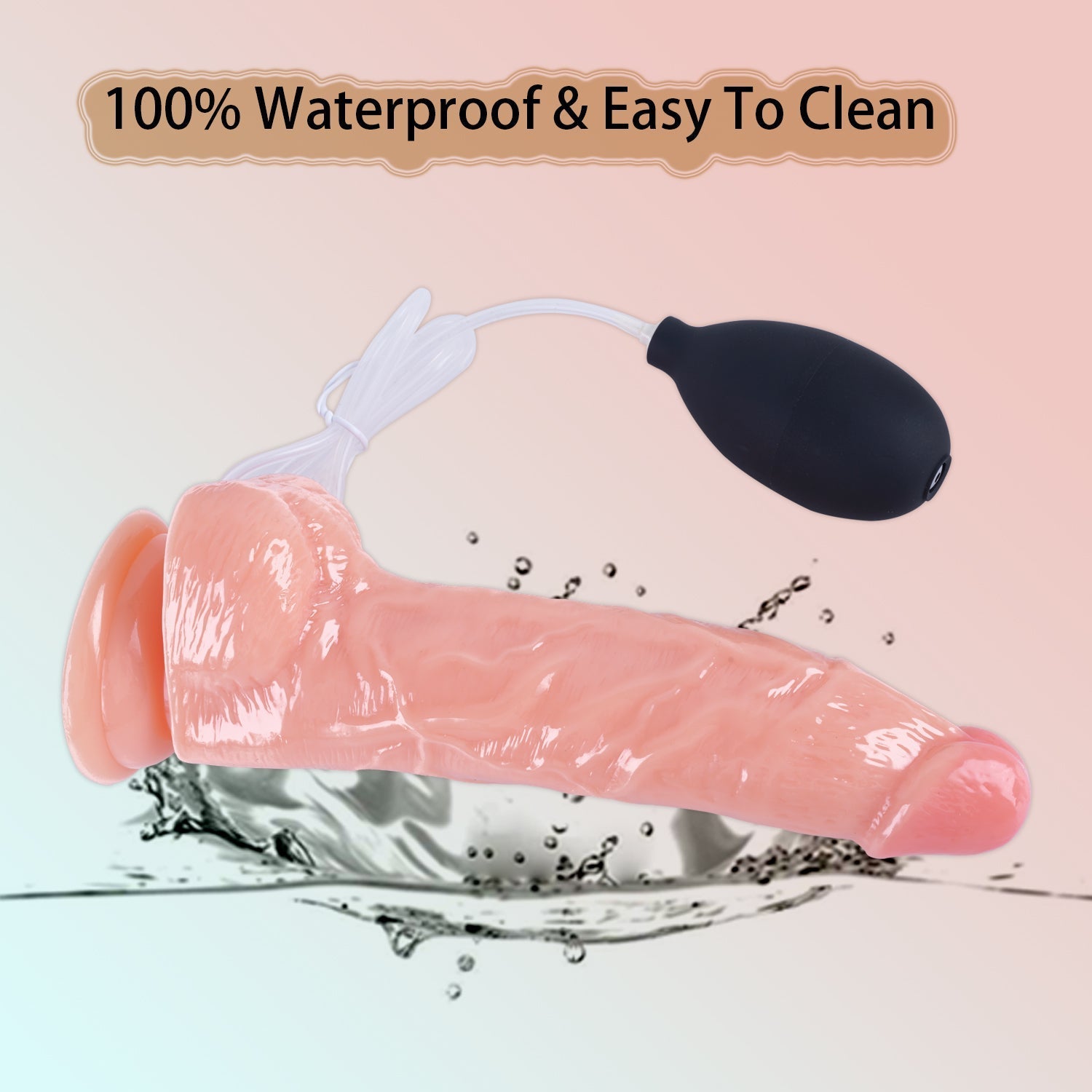 23 cm Ultrarealistische Zachte Ejaculerende Siliconen Dildo