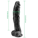 Afbeelding in Gallery-weergave laden, 10 inch kromme mond zwarte dildo