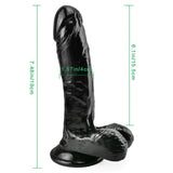 Afbeelding in Gallery-weergave laden, 8 inch zwarte dildo