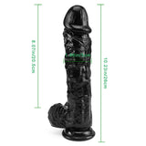 Afbeelding in Gallery-weergave laden, Realistische Zwarte Dildo 10 Inch PVC