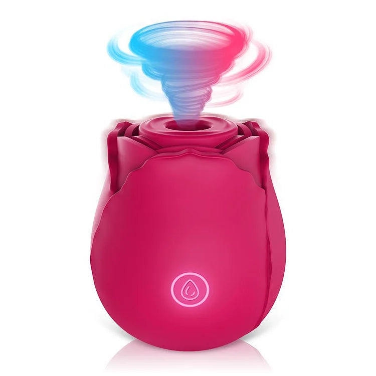 Zwarte Siliconen Rose Toy Met Magnetisch Opladen