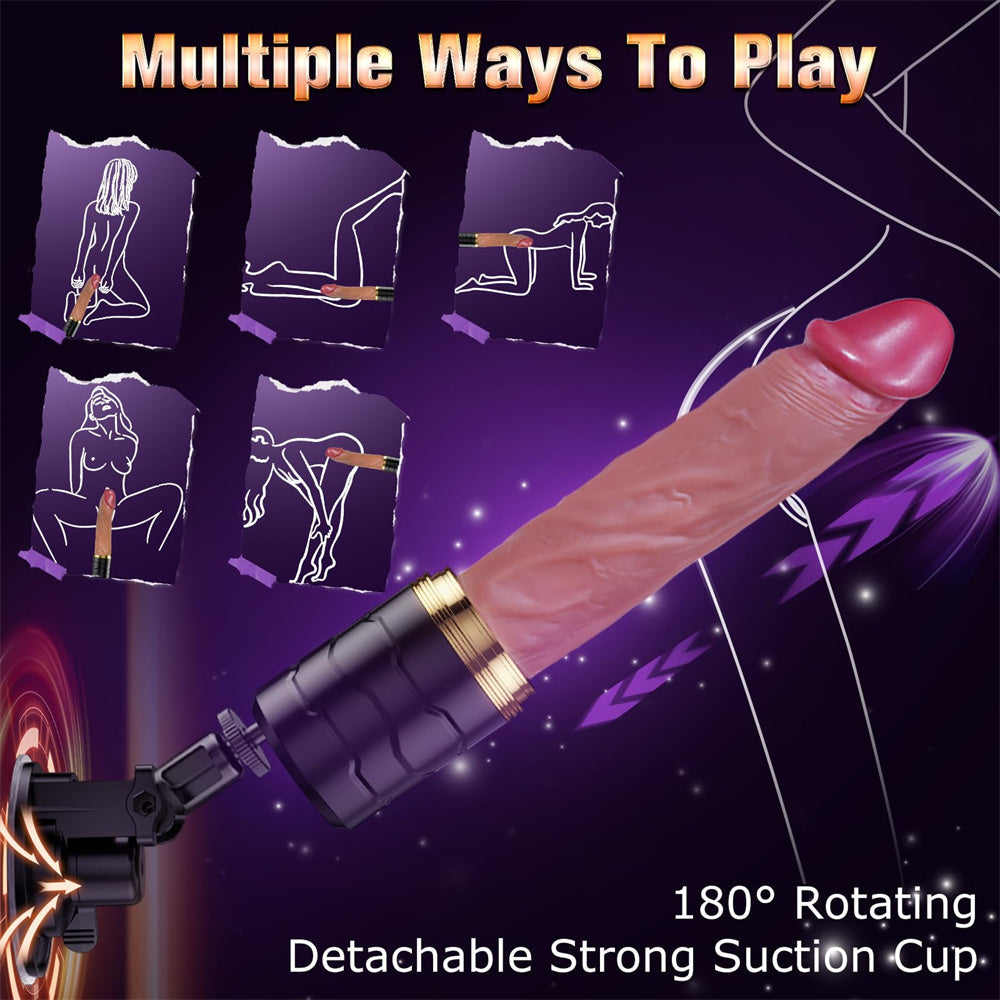 Black Realistic Stotende Dildo Met Afstandsbediening