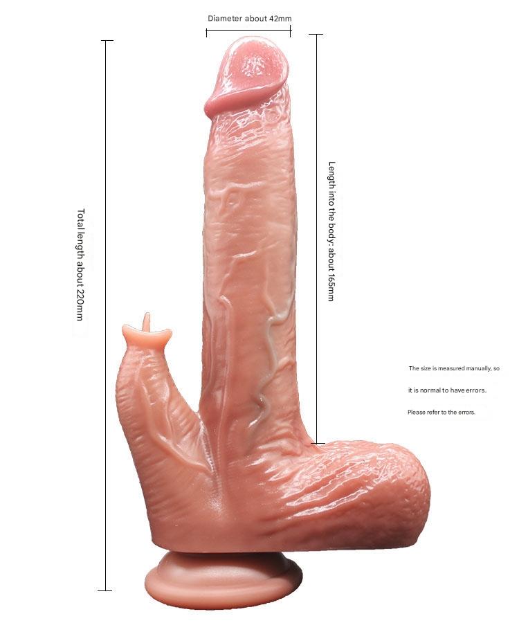 Stotende Dildo Met Vibratie Tongstimulatie En Verwarming