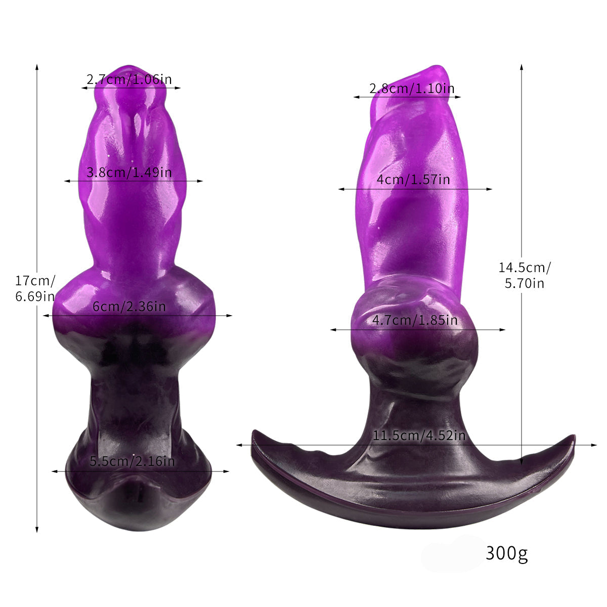 Paars Dog Knot Inflatable Anal Plug