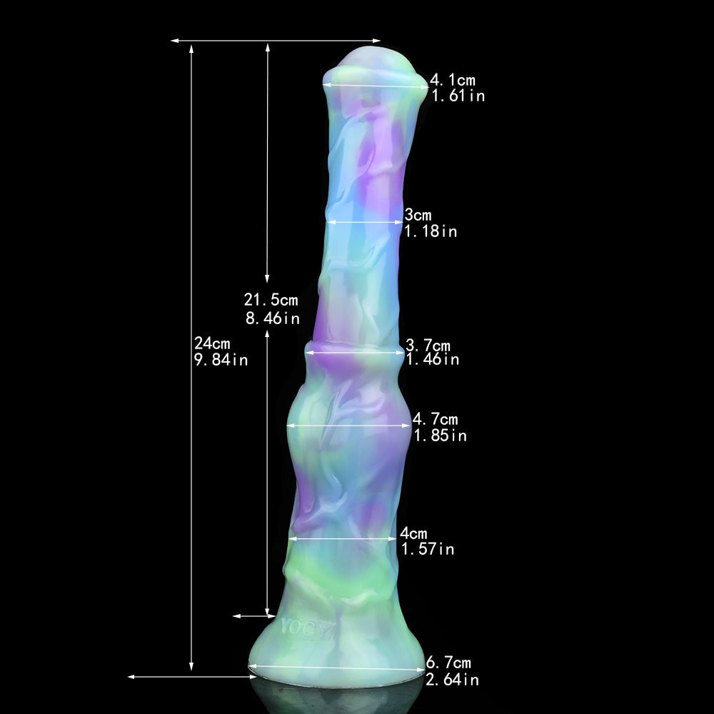 9 Inch Knot Slim Light up Horse Dildo
