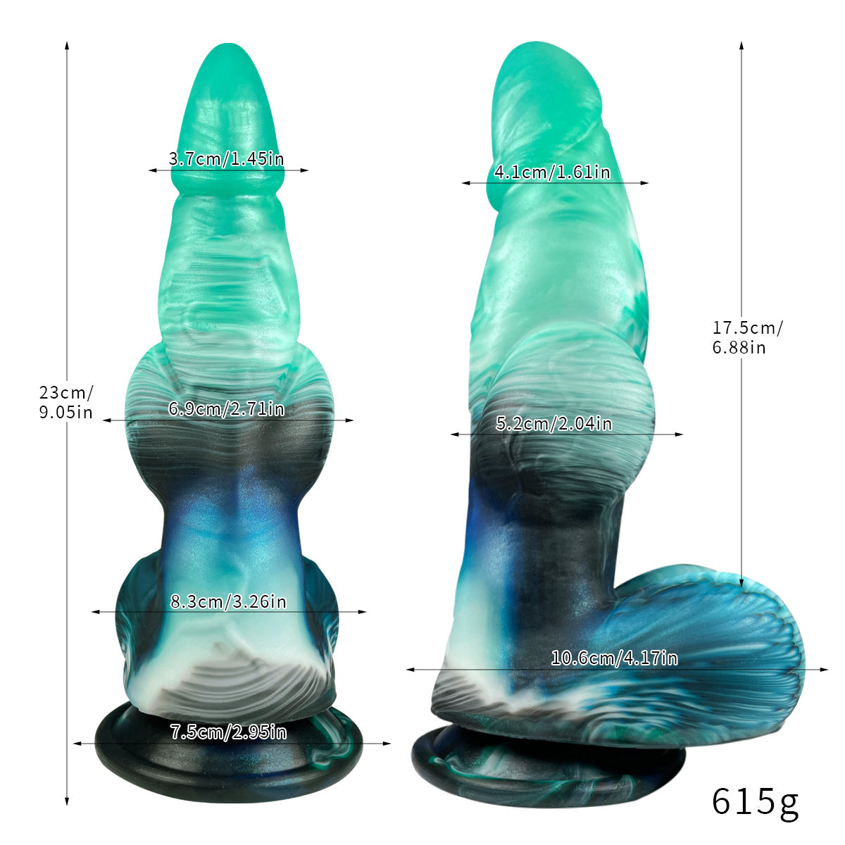 Groene Monster Knot Inflatable Butt Plug