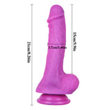 Afbeelding in Gallery-weergave laden, 8,26 inch siliconen glitterpaarse dildo