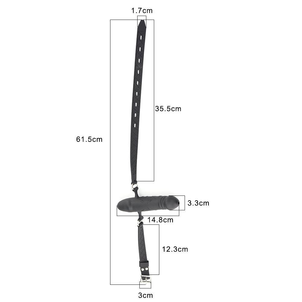 Zwarte Dubbele BDSM DildoGag