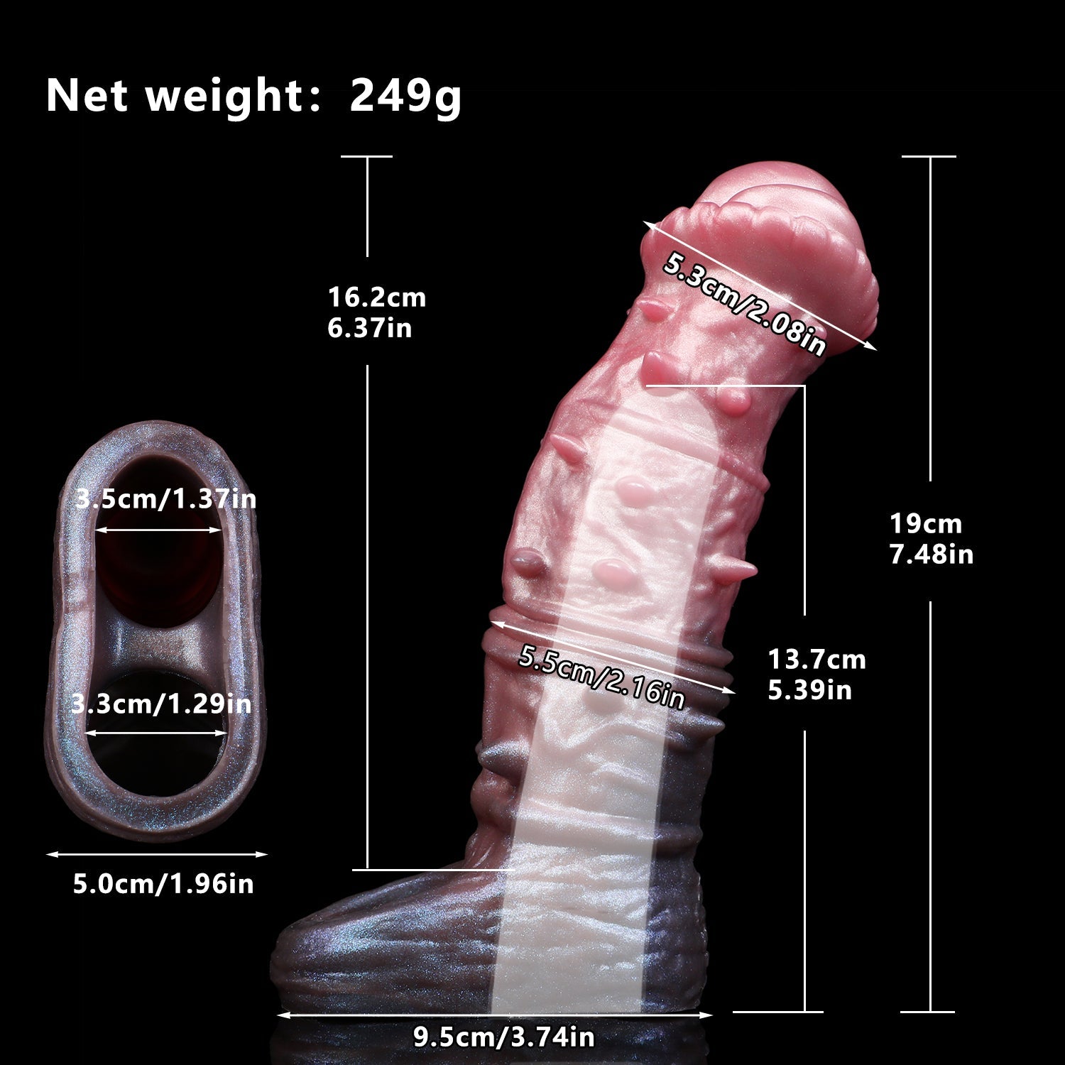 Horse Penis Sleeve Met Spikes En Penis Extender