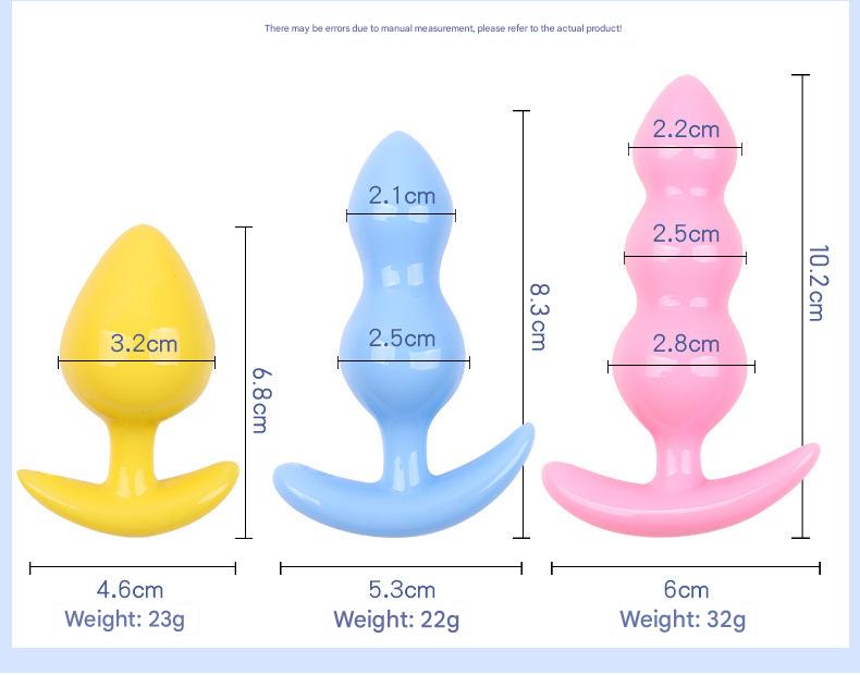 Kleurrijke Beaded Butt Plug Set Voor Beginners