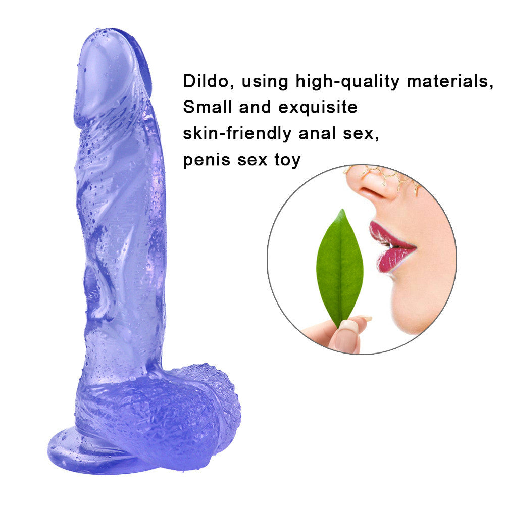 Blauwe Realistische Jelly Dildo met Sterke Zuignap
