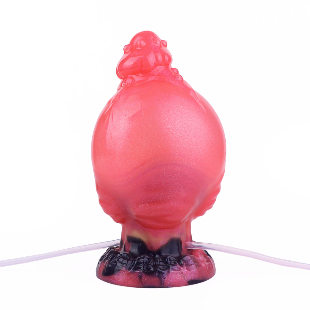 15.7 cm Opblaasbare Rode Knot Squirtingdildo