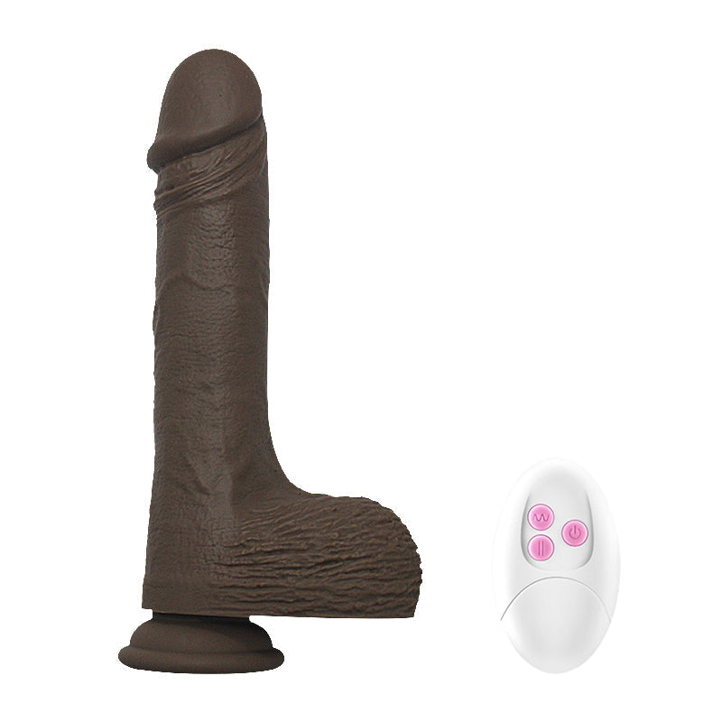24cm Zwarte Volautomatische Stotende Vibrator Met Verwarming