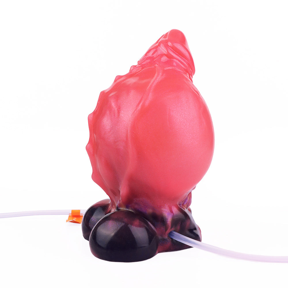 Korte Dikke Opblaasbare Fantasy Squirtingdildo met Monstertextuur