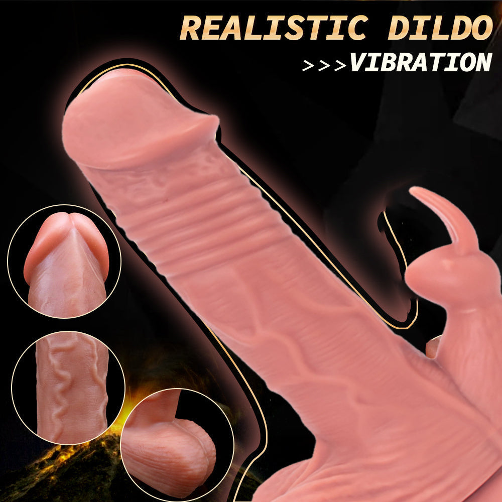 Vibrerende Stotende Tarzan Dildo 20cm Met Zuignap