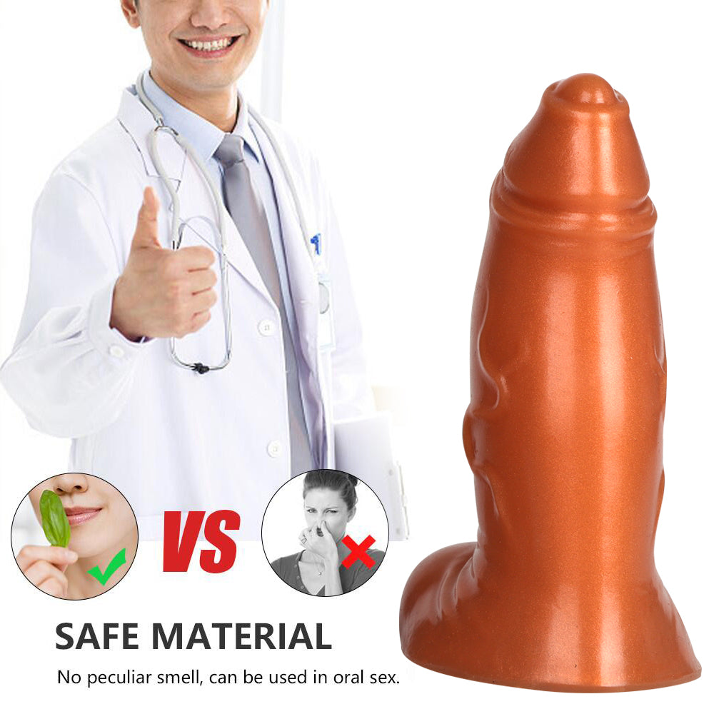 14cm Small Bruin Voorhuid Dikke Dildo