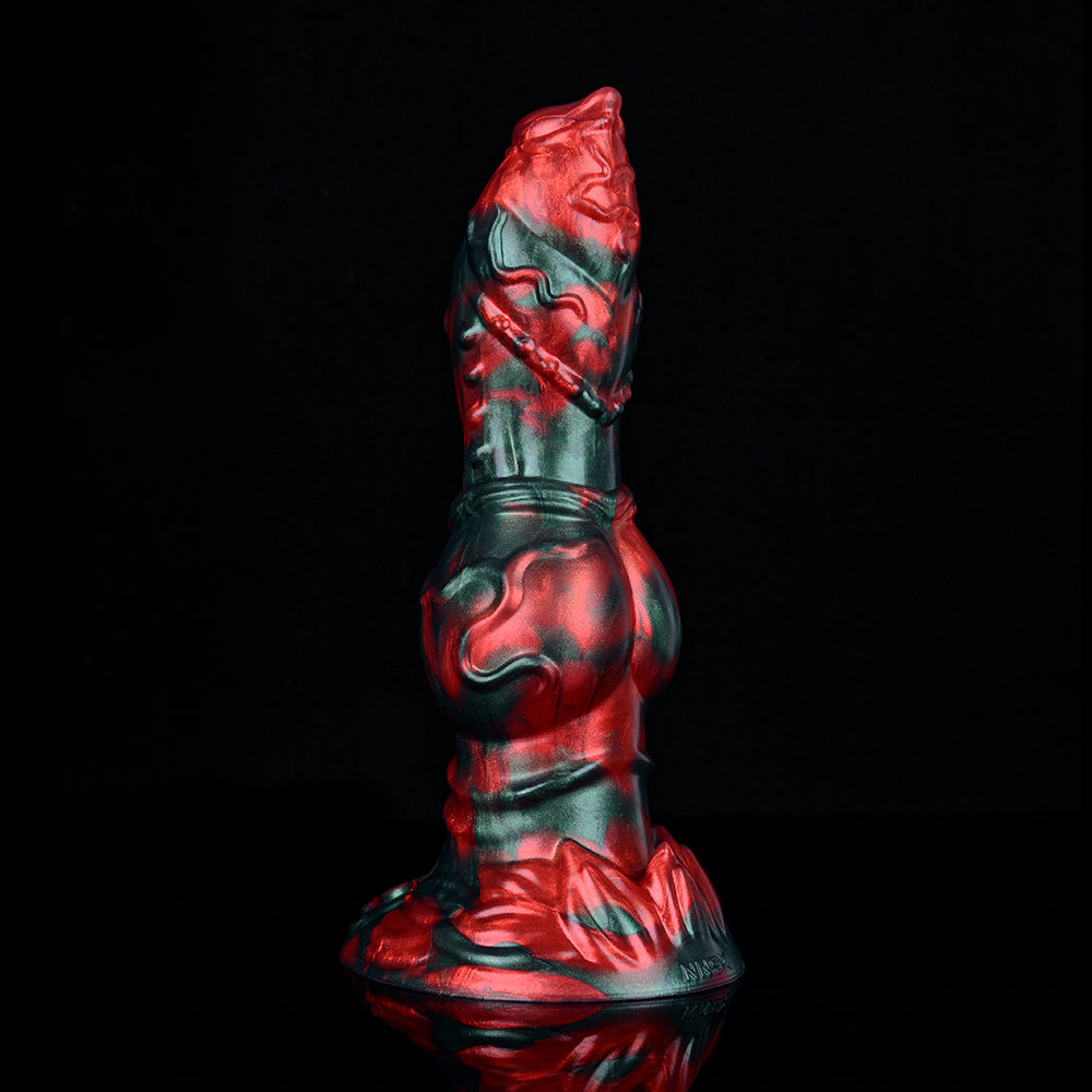 Rood Zwart Monster Knotdildo Alien Dildo