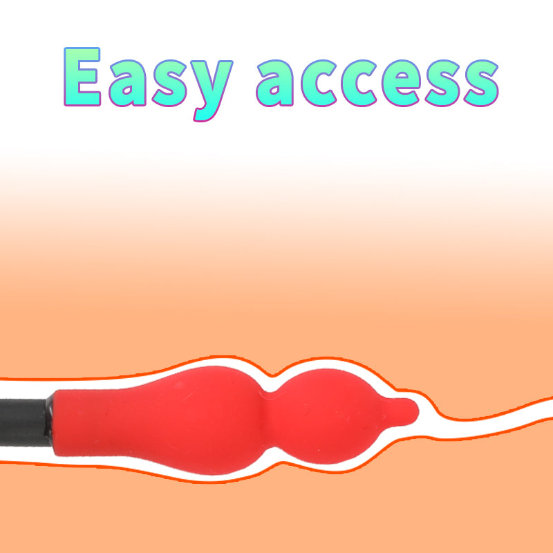 Small Rode Kalebas Opblaasbare Anal Plug