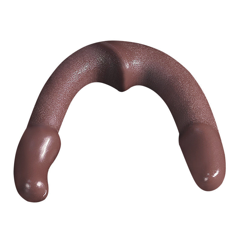 33.5cm Bruine Gladde Zachte Strapless Dildo