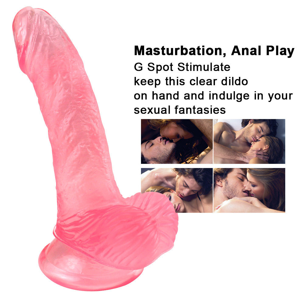 15.5cm Small Pink Jelly Dildo Voor Beginner