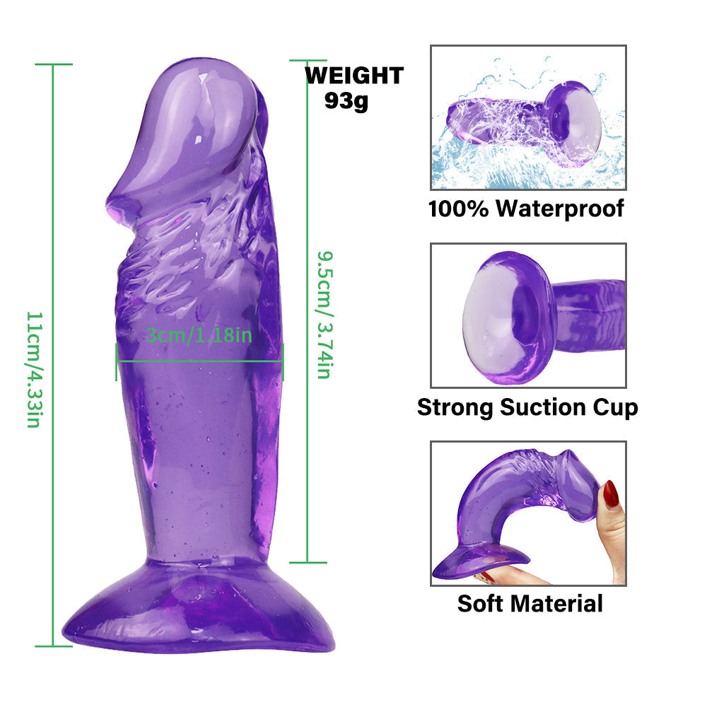 11cm Realist Paars Ruw Mini Dildo