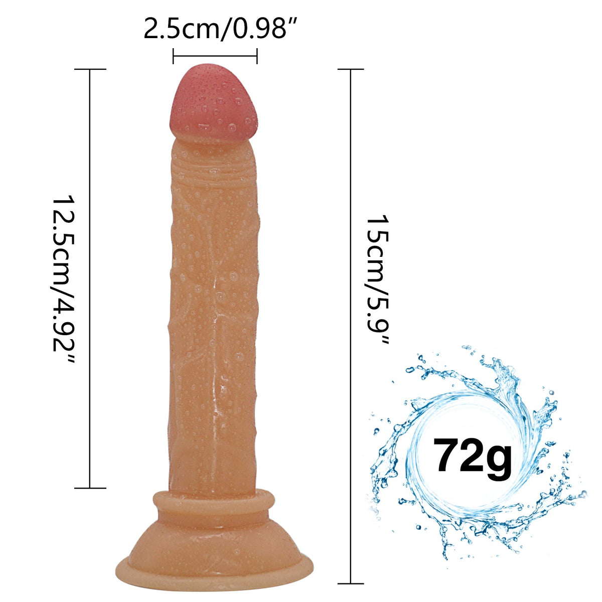 2.5 cm Kleine Strapon Dildo Voor Beginners