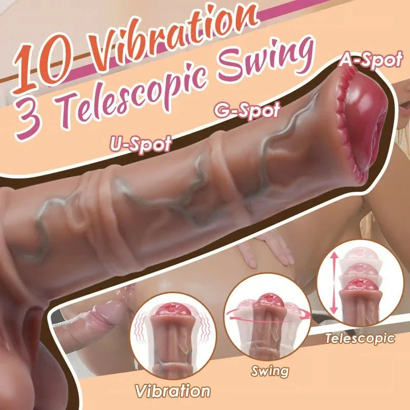 22 cm Roterende Realistic Horse Stotende Dildo