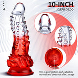 Charger l&#39;image dans la galerie, Clear Dragon Dildo Scaly Texture