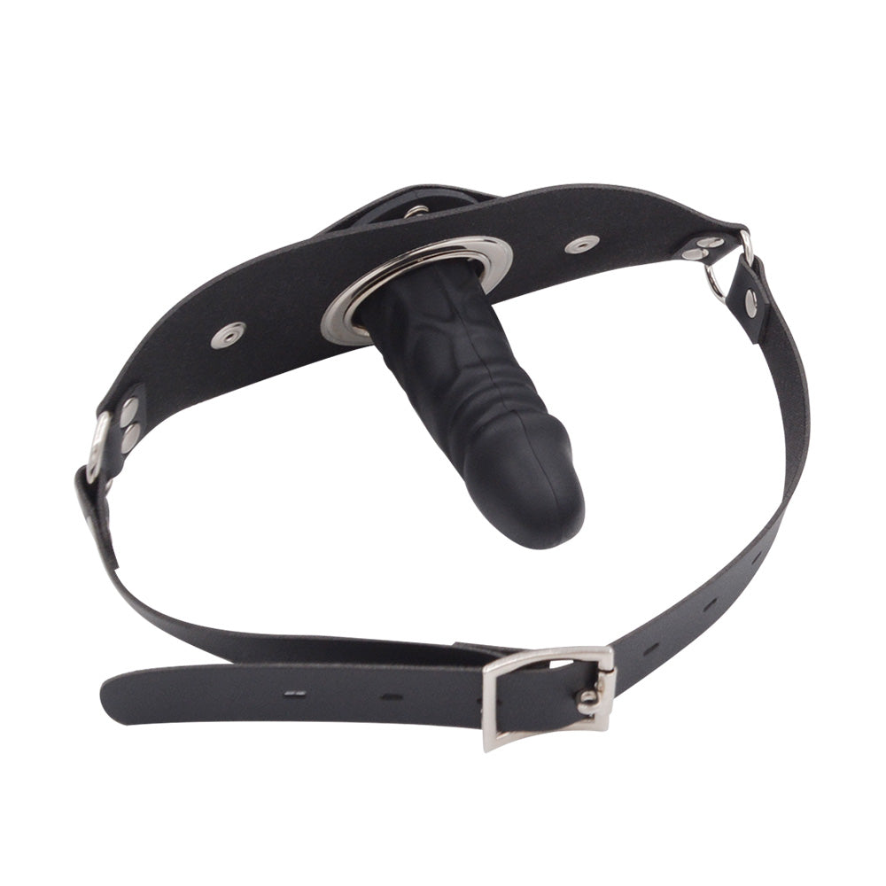 Three Color Leather Silicone Removable Bondage Dildo Gag