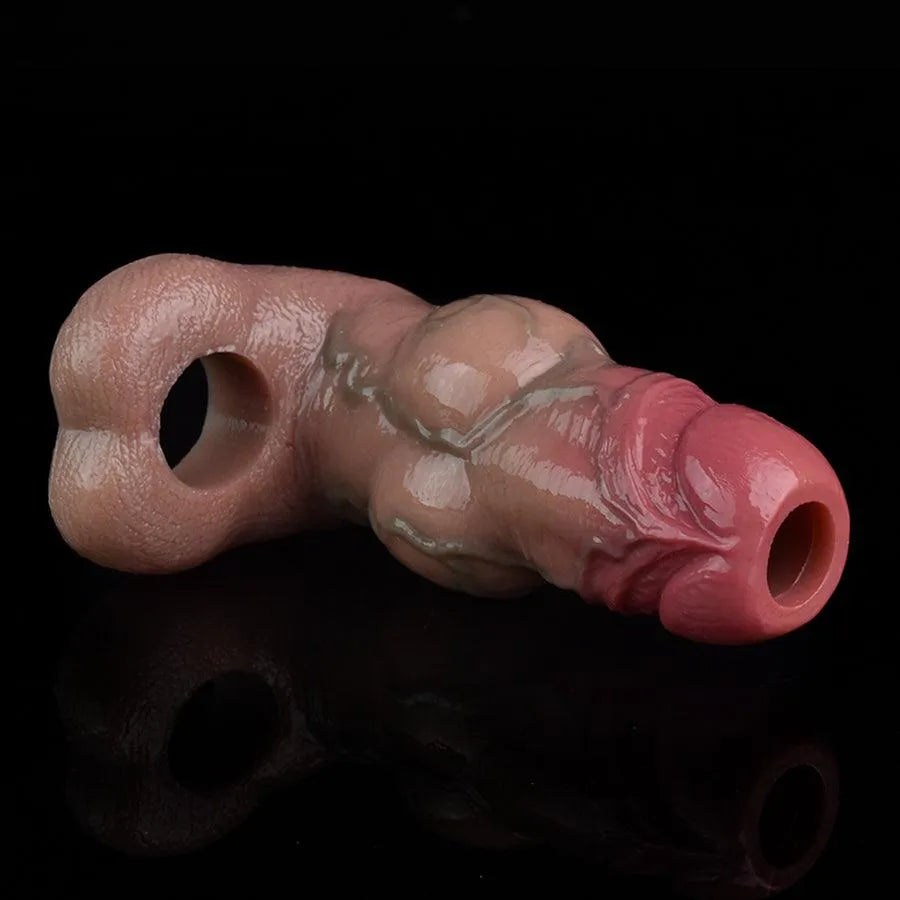 12.5cm Weerwolf Knot Penissleeve Van Siliconen