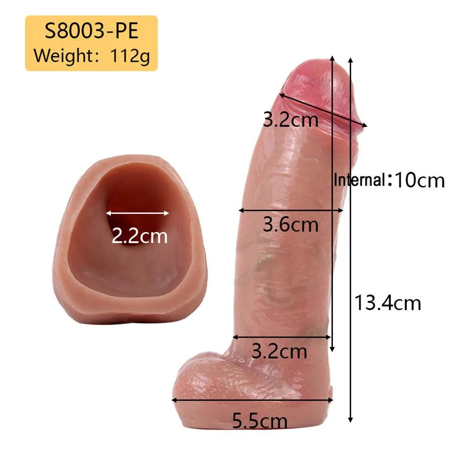 13 cm Silicone Male Realistic Penis Sleeve